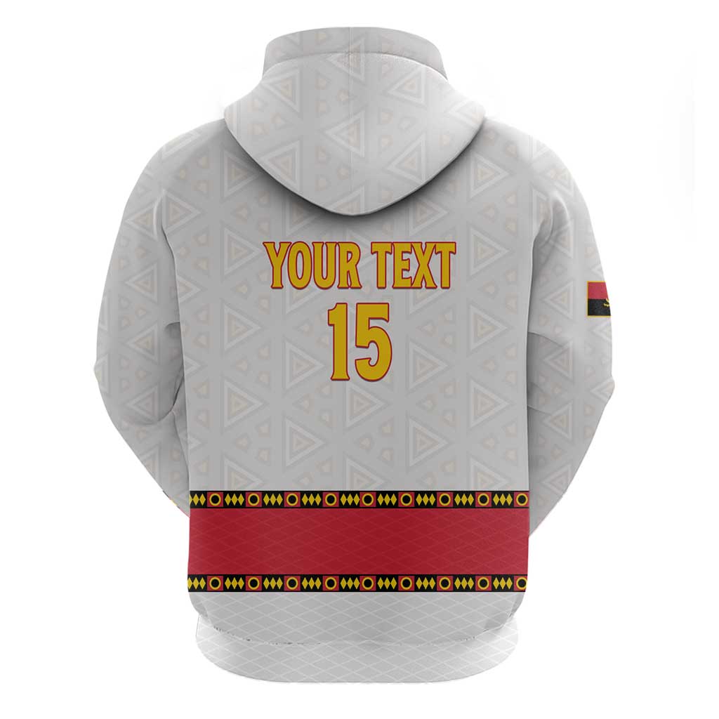 Custom Angola Football Hoodie Avante Palancas Negras - White - Wonder Print Shop
