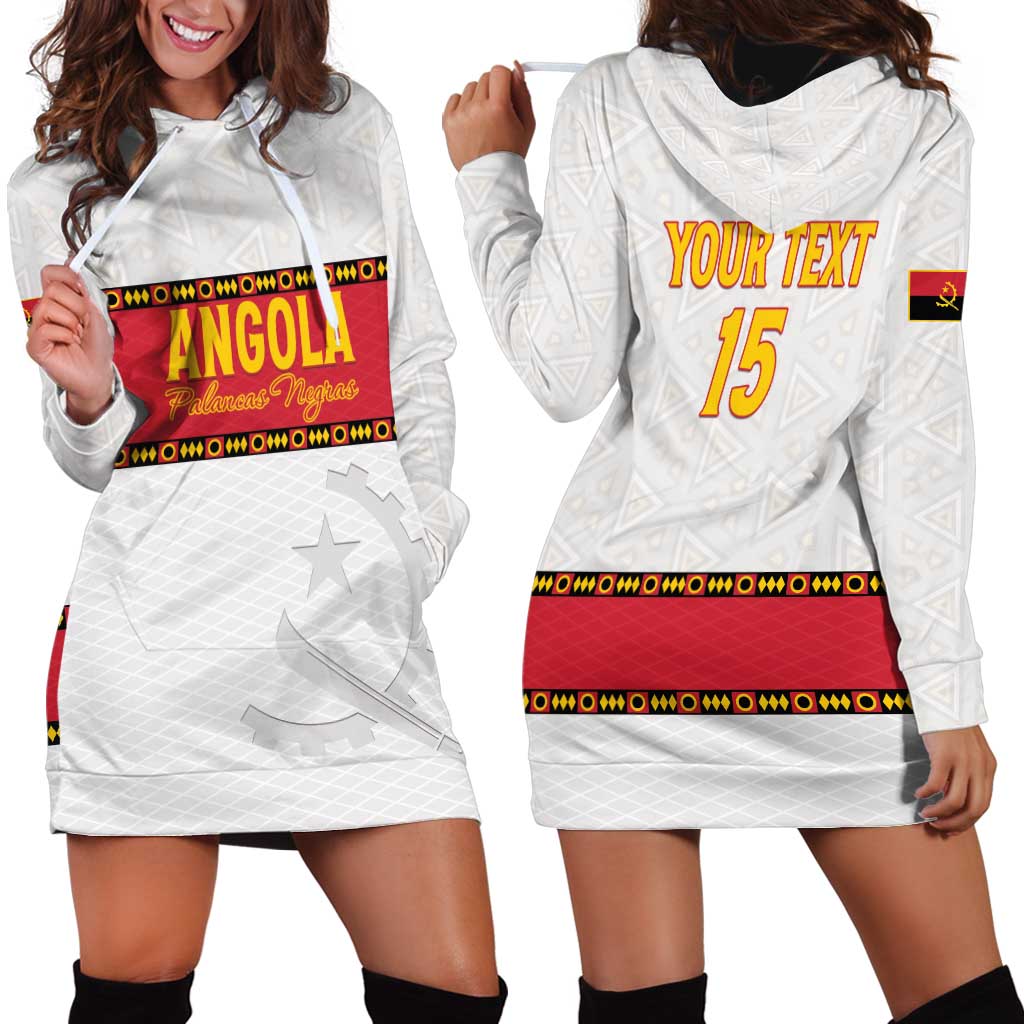 Custom Angola Football Hoodie Dress Avante Palancas Negras - White - Wonder Print Shop