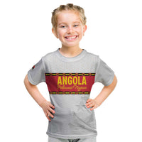 Custom Angola Football Kid T Shirt Avante Palancas Negras - White - Wonder Print Shop
