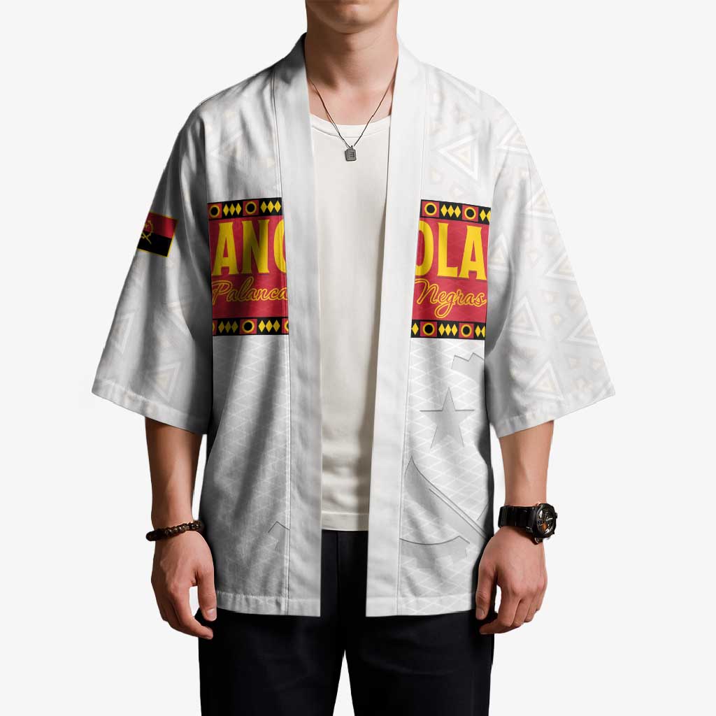 Custom Angola Football Kimono Avante Palancas Negras - White - Wonder Print Shop