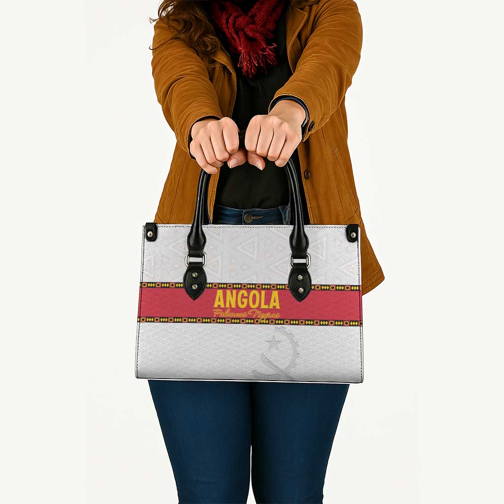 Angola Football Leather Bag Avante Palancas Negras - White - Wonder Print Shop