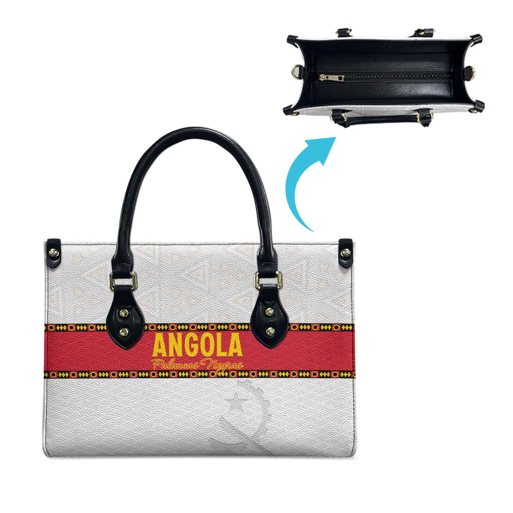 Angola Football Leather Bag Avante Palancas Negras - White - Wonder Print Shop
