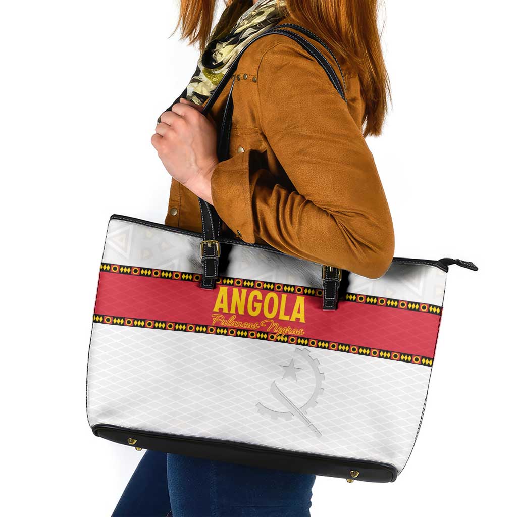 Angola Football Leather Tote Bag Avante Palancas Negras - White - Wonder Print Shop