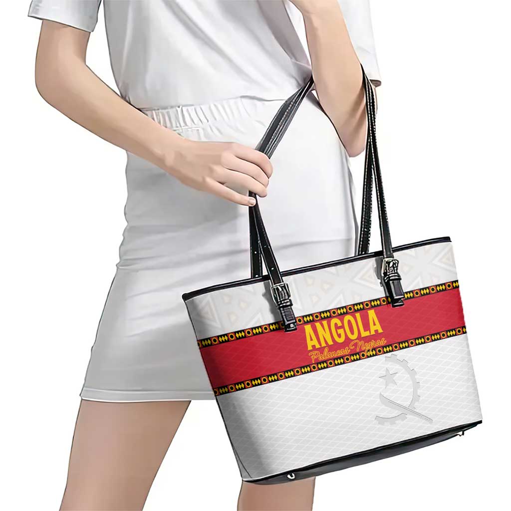 Angola Football Leather Tote Bag Avante Palancas Negras - White - Wonder Print Shop