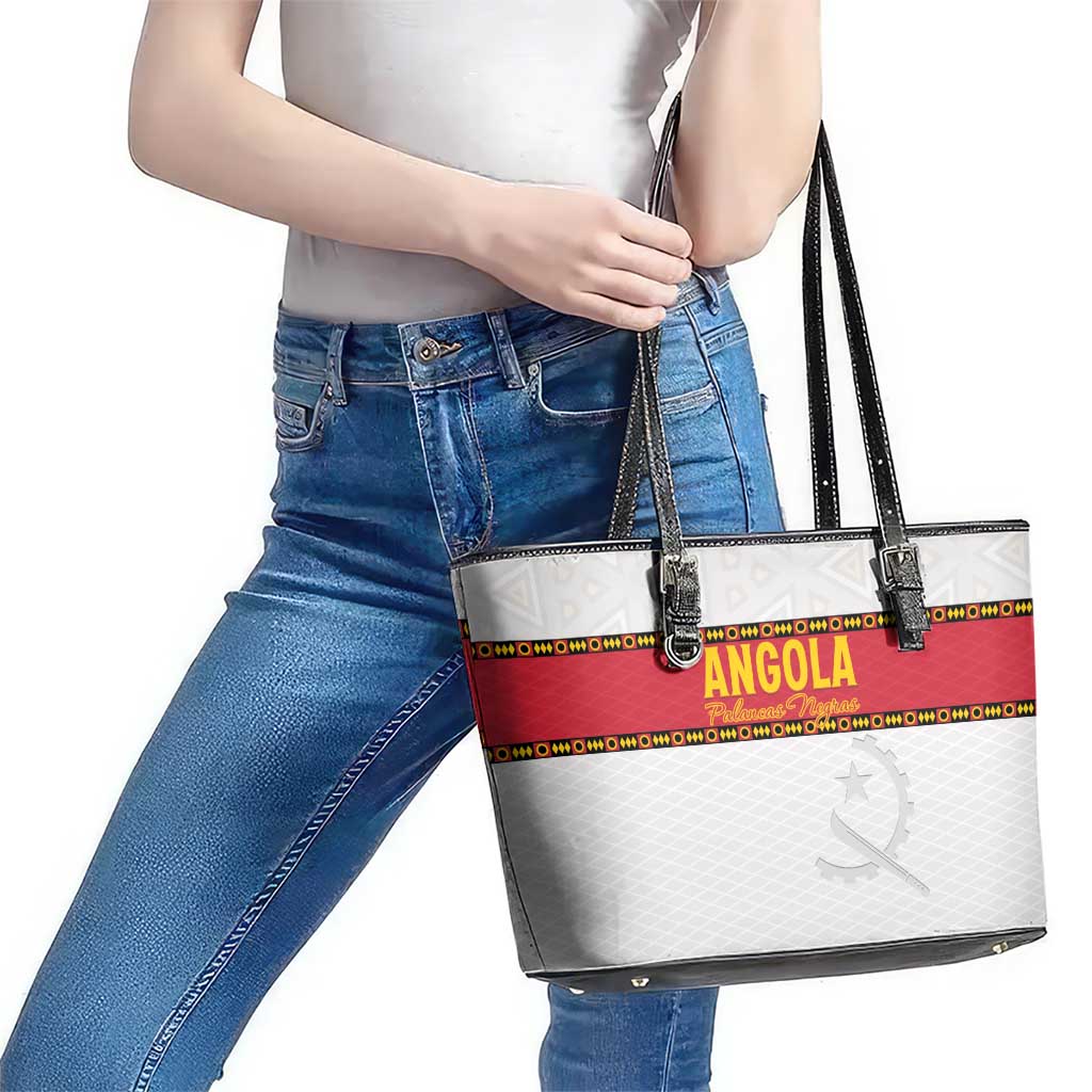 Angola Football Leather Tote Bag Avante Palancas Negras - White - Wonder Print Shop