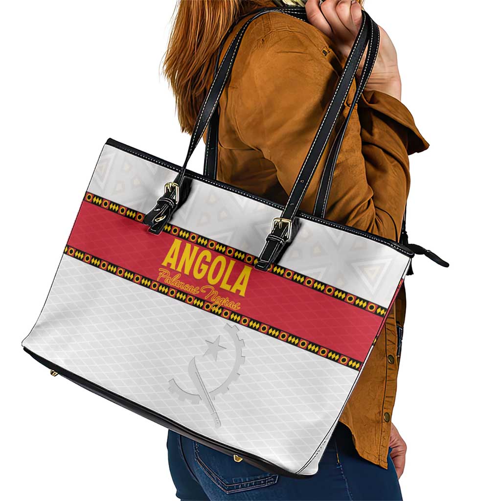 Angola Football Leather Tote Bag Avante Palancas Negras - White - Wonder Print Shop