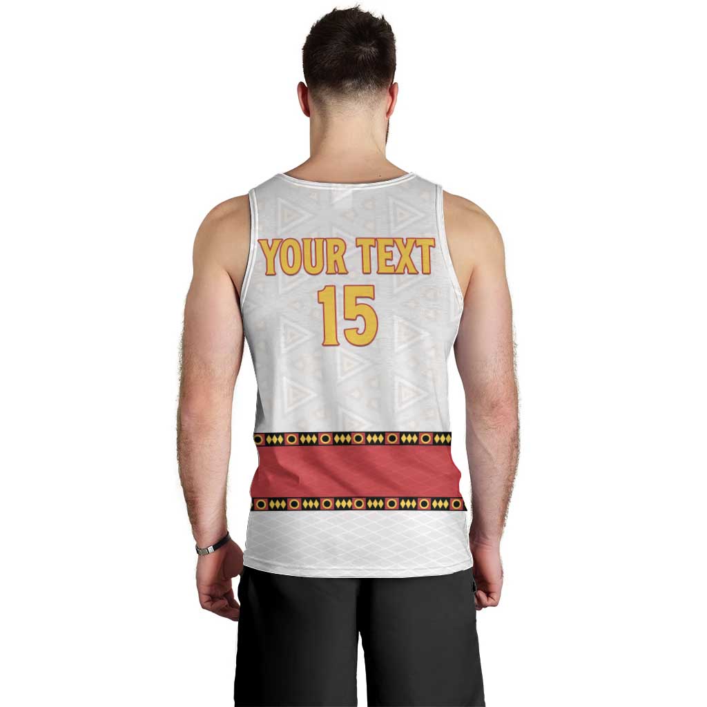 Custom Angola Football Men Tank Top Avante Palancas Negras - White - Wonder Print Shop