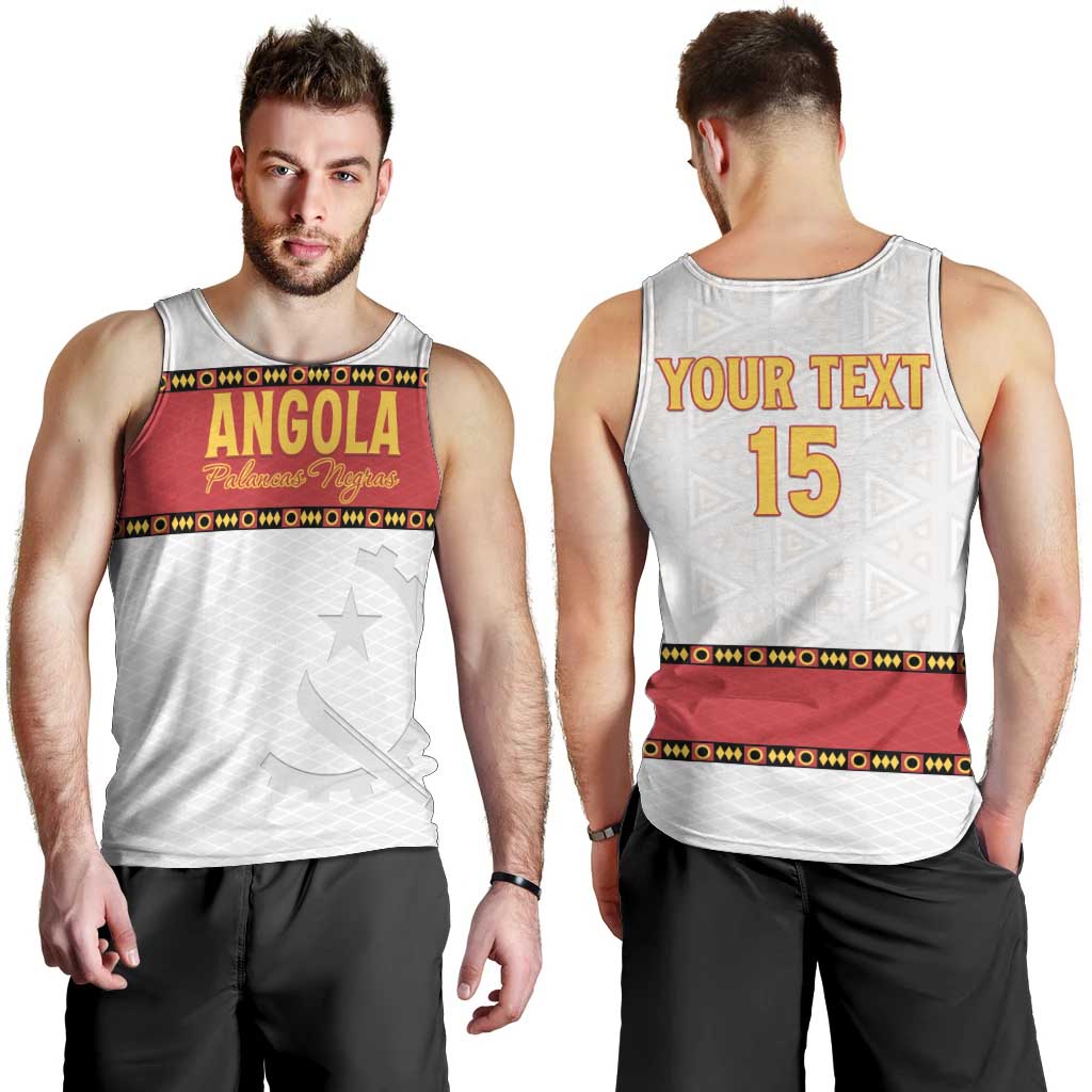 Custom Angola Football Men Tank Top Avante Palancas Negras - White - Wonder Print Shop