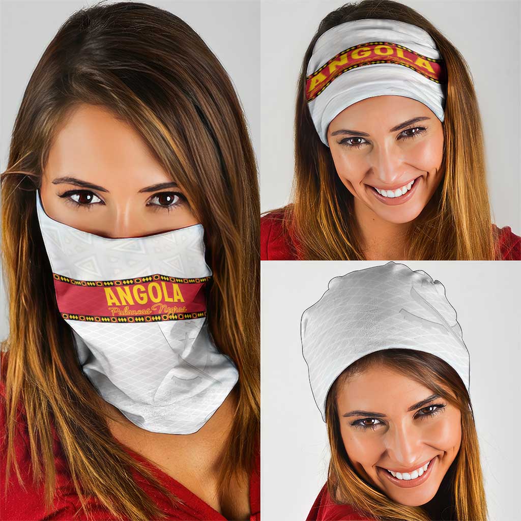 Angola Football Neck Gaiter Avante Palancas Negras - White LT15