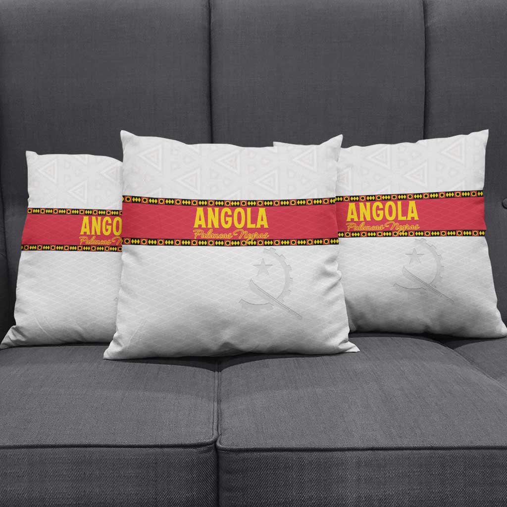 Angola Football Pillow Cover Avante Palancas Negras - White - Wonder Print Shop