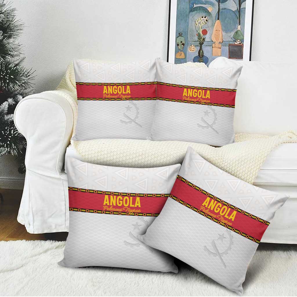 Angola Football Pillow Cover Avante Palancas Negras - White - Wonder Print Shop