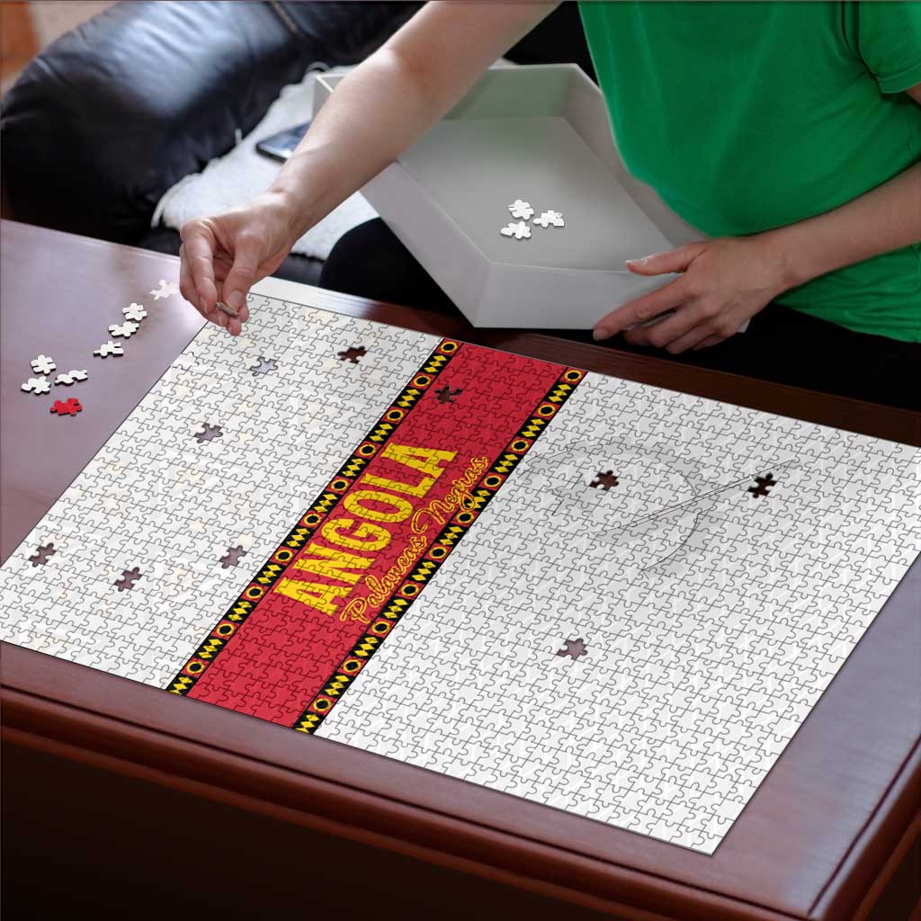 Angola Football Puzzle Avante Palancas Negras - White - Wonder Print Shop