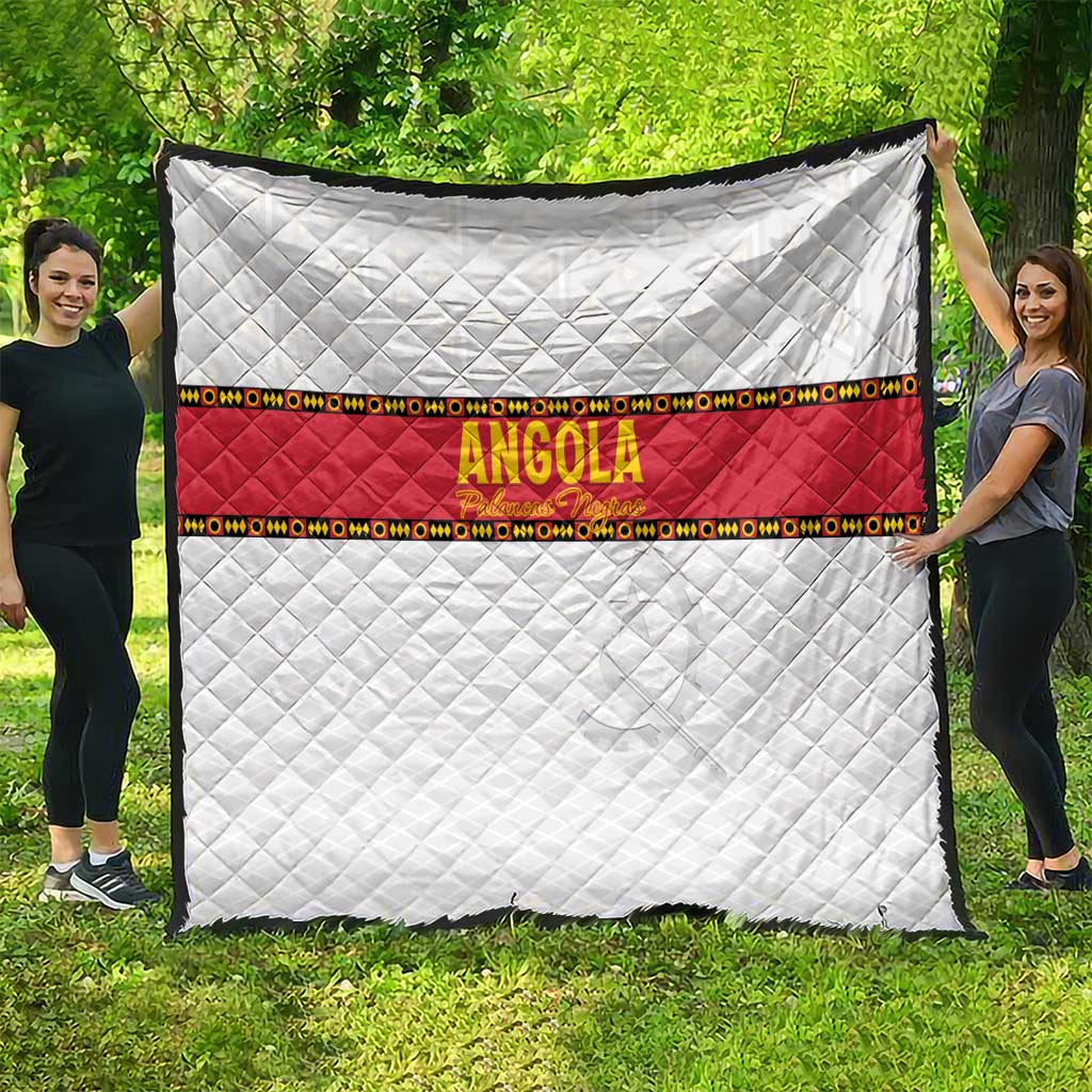 Angola Football Quilt Avante Palancas Negras - White - Wonder Print Shop