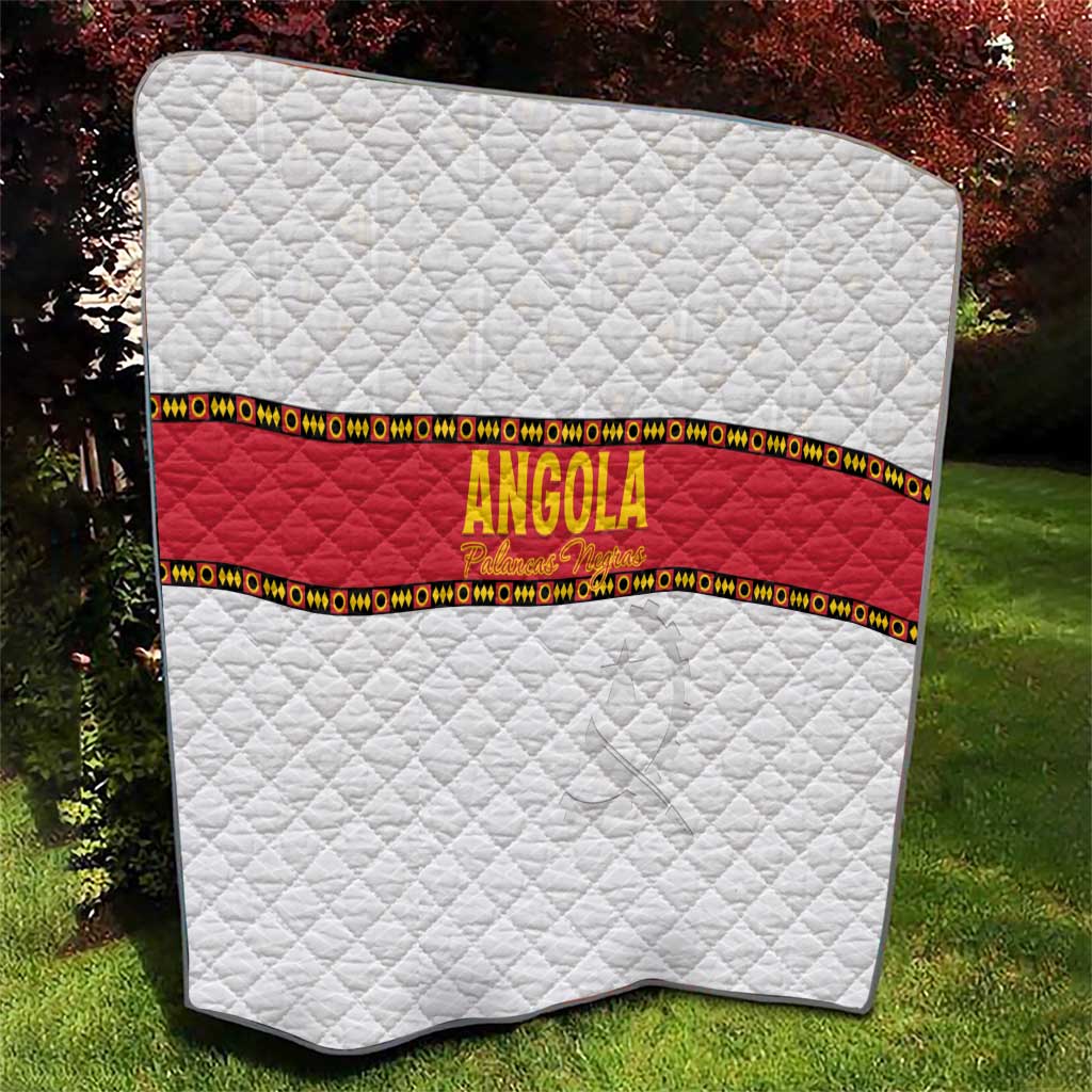Angola Football Quilt Avante Palancas Negras - White - Wonder Print Shop