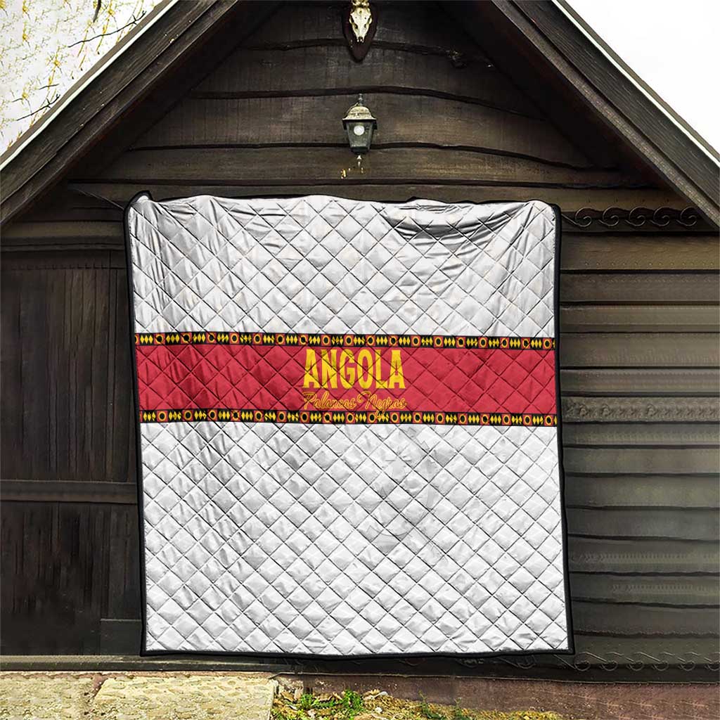 Angola Football Quilt Avante Palancas Negras - White - Wonder Print Shop