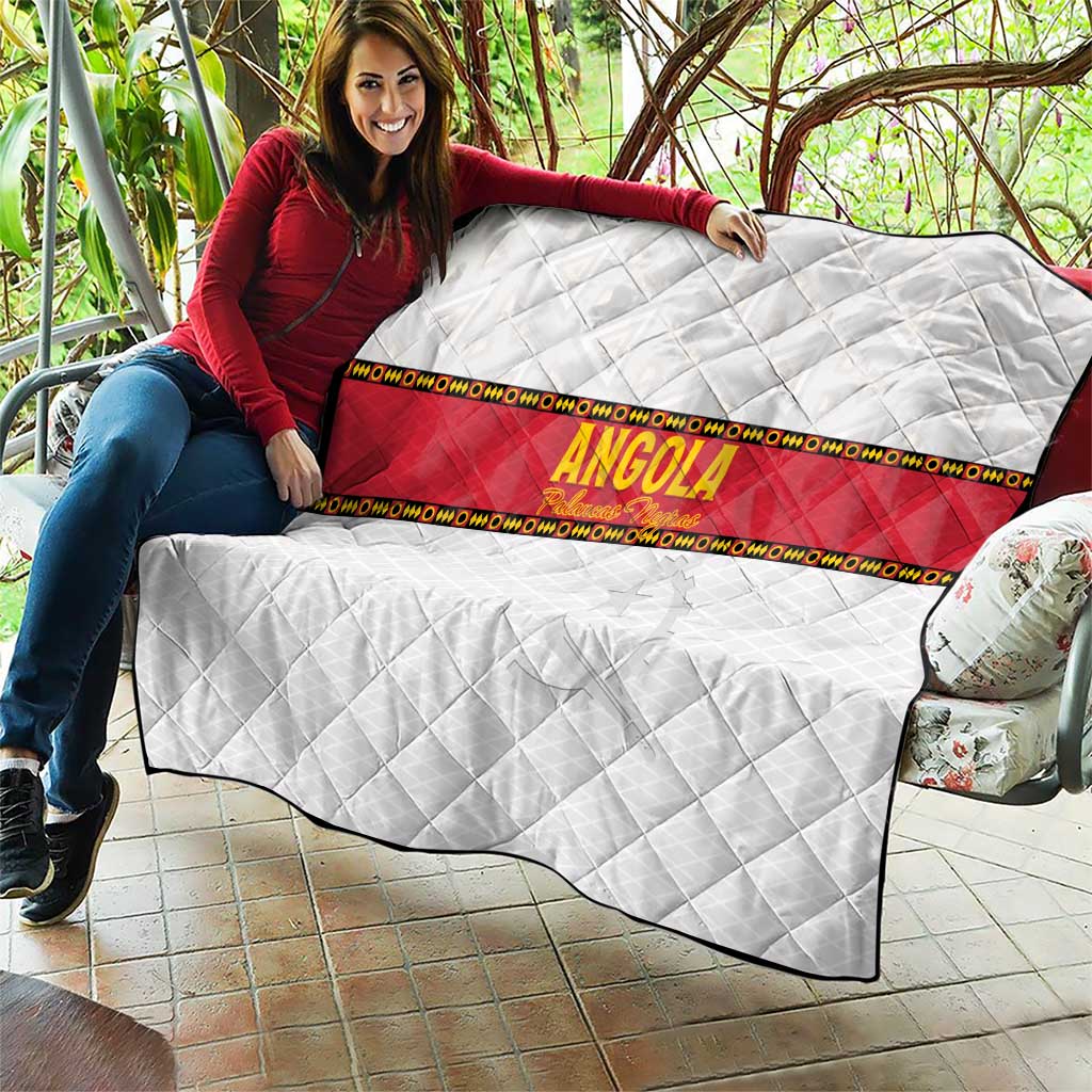 Angola Football Quilt Avante Palancas Negras - White - Wonder Print Shop