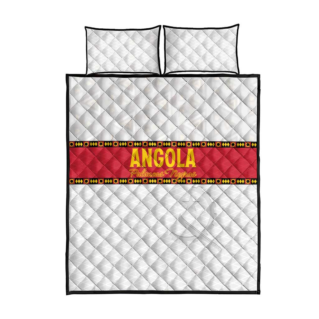 Angola Football Quilt Bed Set Avante Palancas Negras - White - Wonder Print Shop