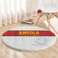 Angola Football Round Carpet Avante Palancas Negras - White - Wonder Print Shop