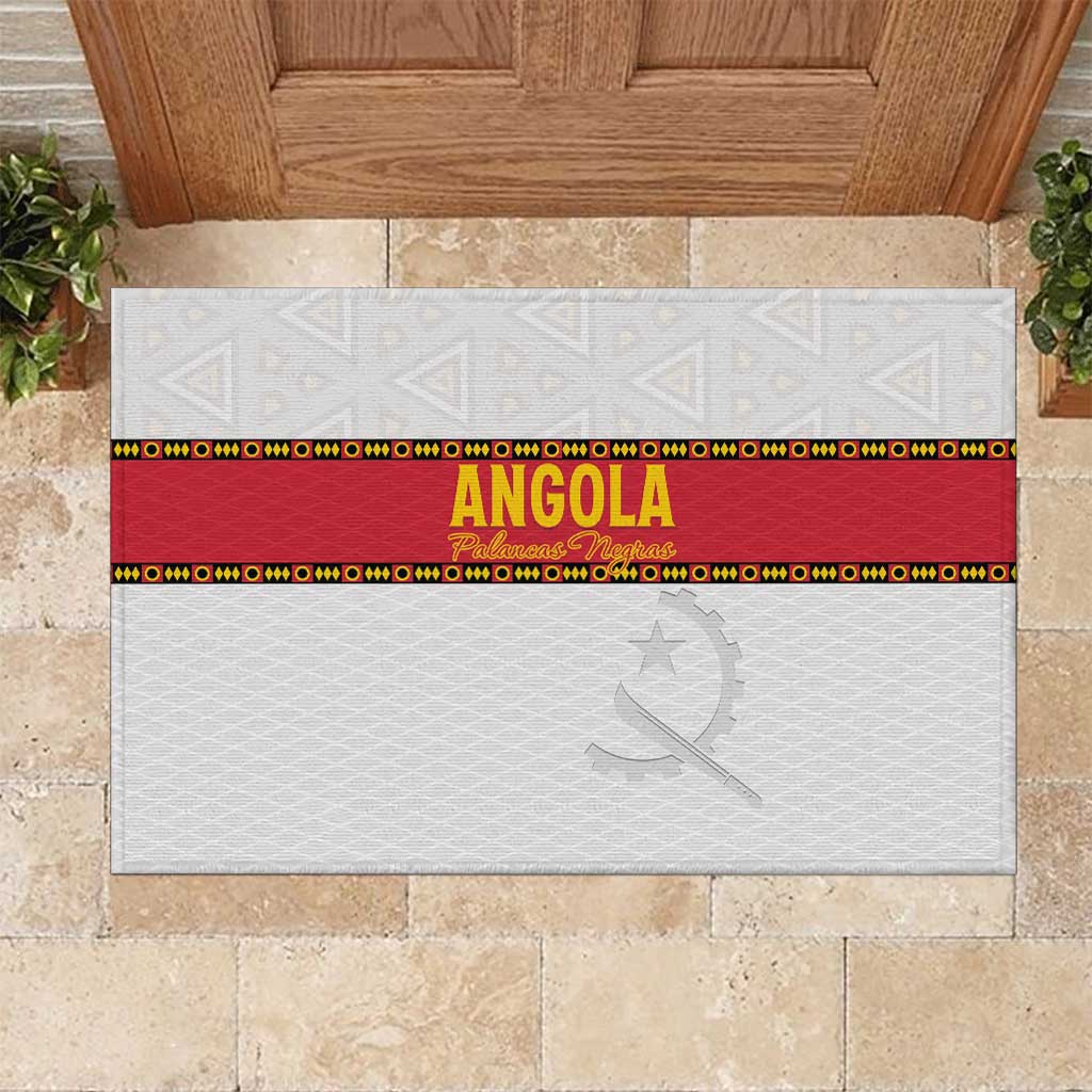Angola Football Rubber Doormat Avante Palancas Negras - White - Wonder Print Shop