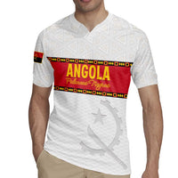 Custom Angola Football Rugby Jersey Avante Palancas Negras - White - Wonder Print Shop