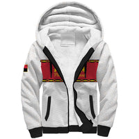 Custom Angola Football Sherpa Hoodie Avante Palancas Negras - White - Wonder Print Shop