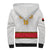 Custom Angola Football Sherpa Hoodie Avante Palancas Negras - White - Wonder Print Shop