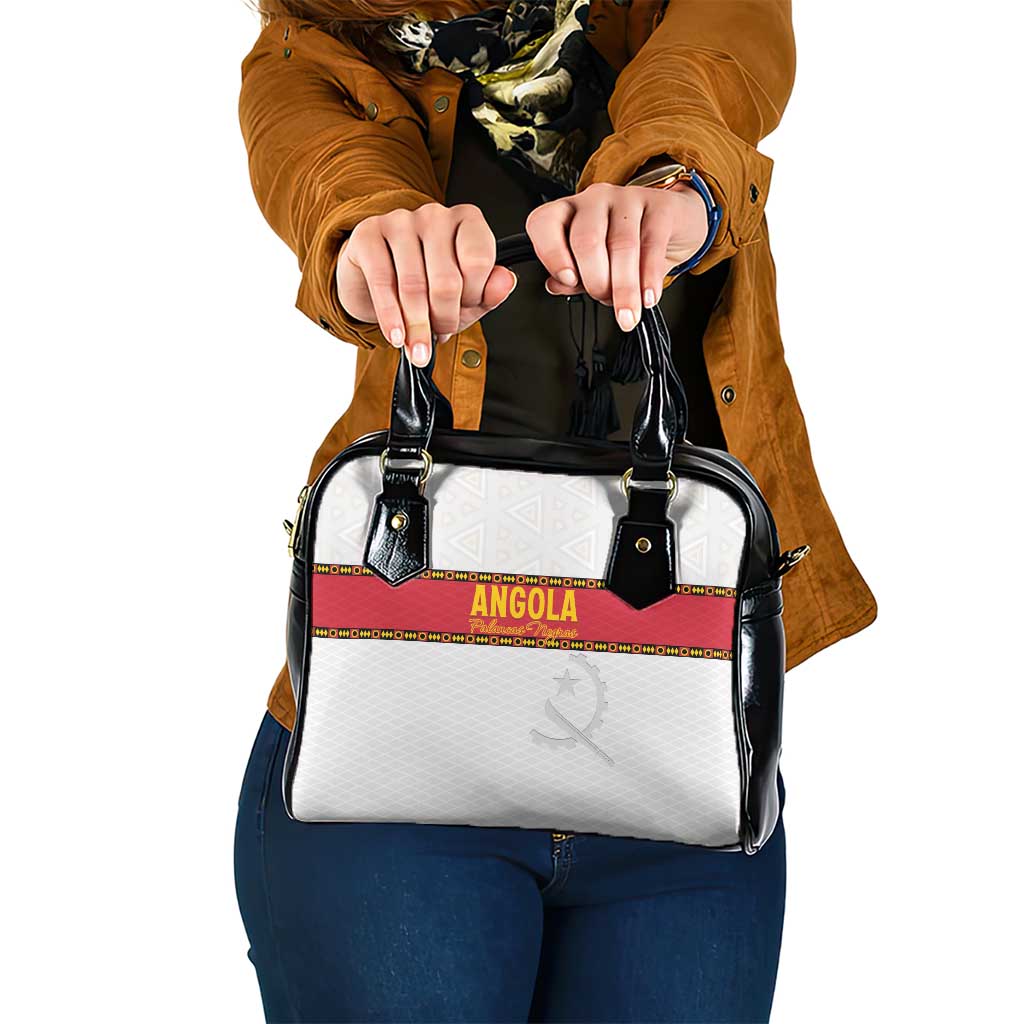 Angola Football Shoulder Handbag Avante Palancas Negras - White - Wonder Print Shop