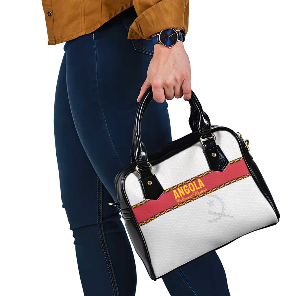 Angola Football Shoulder Handbag Avante Palancas Negras - White - Wonder Print Shop