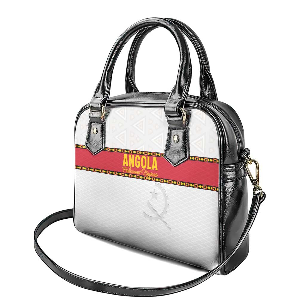 Angola Football Shoulder Handbag Avante Palancas Negras - White - Wonder Print Shop