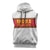 Custom Angola Football Sleeveless Hoodie Avante Palancas Negras - White - Wonder Print Shop