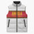 Custom Angola Football Sleeveless Puffer Jacket Avante Palancas Negras - White - Wonder Print Shop