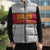 Custom Angola Football Sleeveless Puffer Jacket Avante Palancas Negras - White - Wonder Print Shop