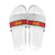 Angola Football Slide Sandals Avante Palancas Negras - White - Wonder Print Shop