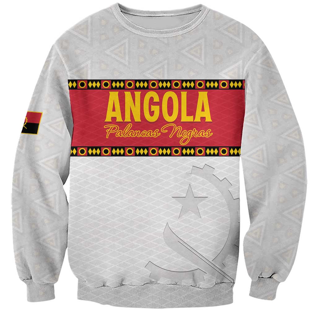 Custom Angola Football Sweatshirt Avante Palancas Negras - White - Wonder Print Shop