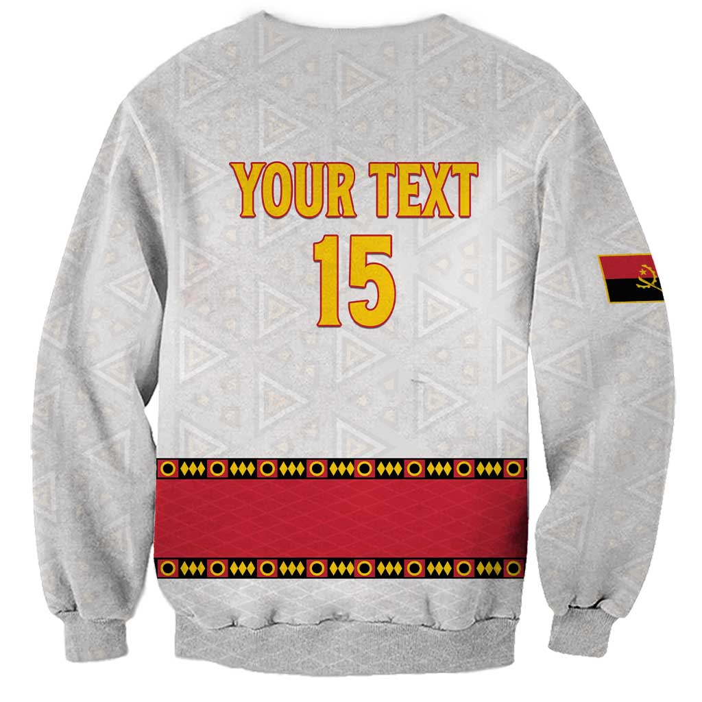 Custom Angola Football Sweatshirt Avante Palancas Negras - White - Wonder Print Shop