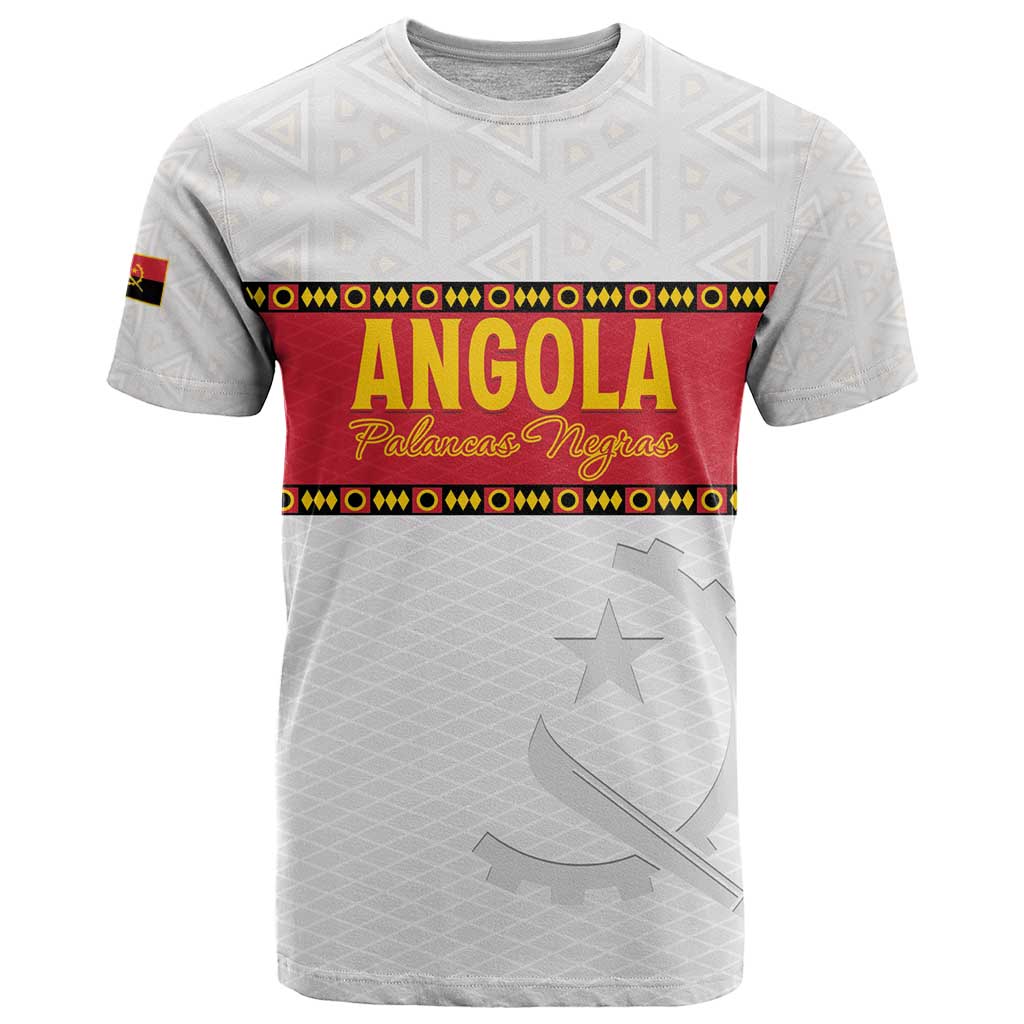 Custom Angola Football T Shirt Avante Palancas Negras - White - Wonder Print Shop