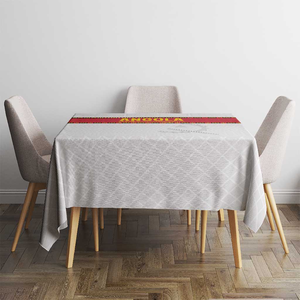 Angola Football Tablecloth Avante Palancas Negras - White - Wonder Print Shop