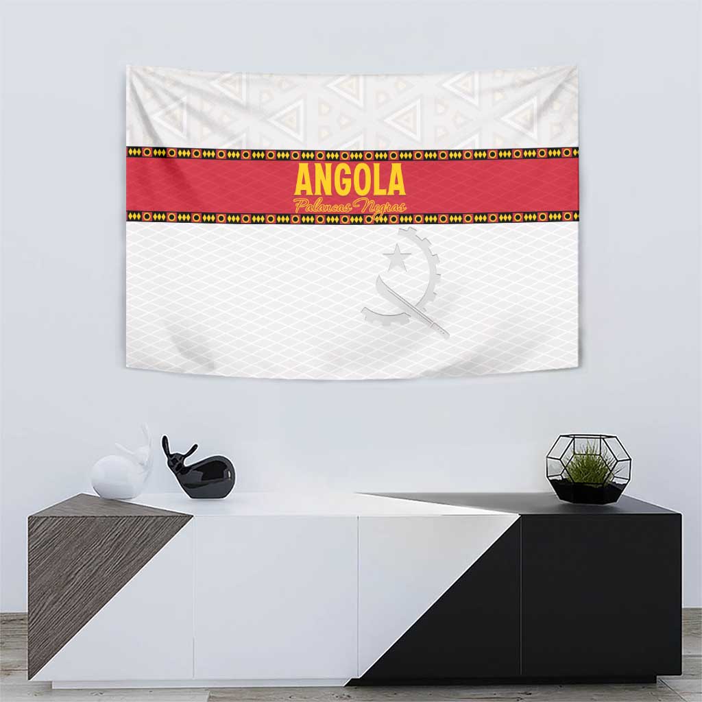 Angola Football Tapestry Avante Palancas Negras - White - Wonder Print Shop