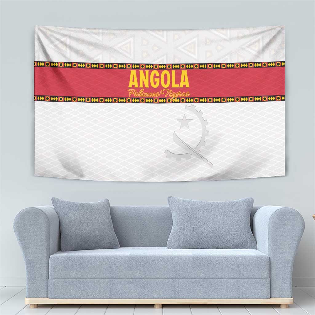 Angola Football Tapestry Avante Palancas Negras - White - Wonder Print Shop