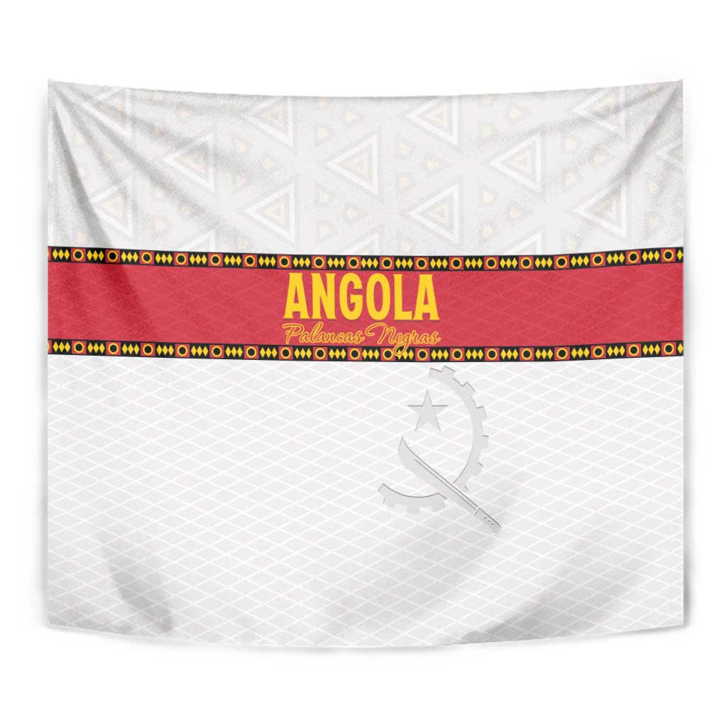 Angola Football Tapestry Avante Palancas Negras - White - Wonder Print Shop