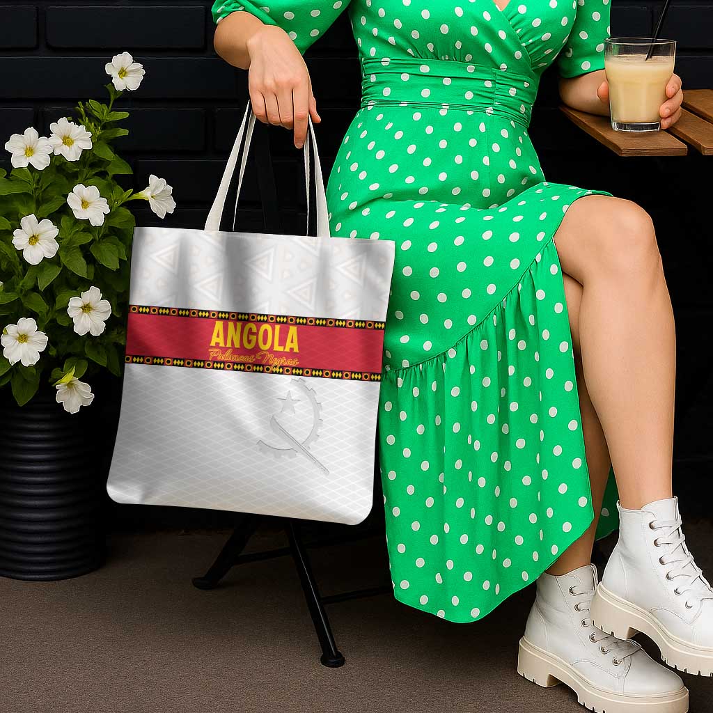 Angola Football Tote Bag Avante Palancas Negras - White - Wonder Print Shop
