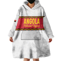 Custom Angola Football Wearable Blanket Hoodie Avante Palancas Negras - White - Wonder Print Shop