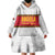 Custom Angola Football Wearable Blanket Hoodie Avante Palancas Negras - White - Wonder Print Shop