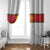 Angola Football Window Curtain Avante Palancas Negras - White - Wonder Print Shop