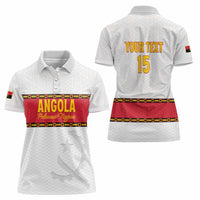 Custom Angola Football Women Polo Shirt Avante Palancas Negras - White - Wonder Print Shop
