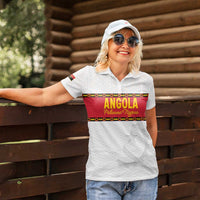 Custom Angola Football Women Polo Shirt Avante Palancas Negras - White - Wonder Print Shop