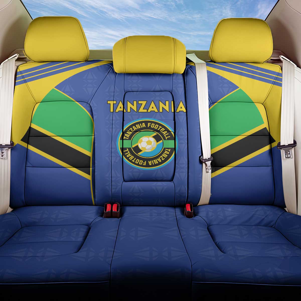 Tanzania Football Back Car Seat Cover Go Taifa Stars Go - Wonder Print Shop