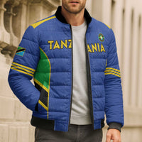 Custom Tanzania Football Bomber Puffer Jacket Go Taifa Stars Go - Wonder Print Shop