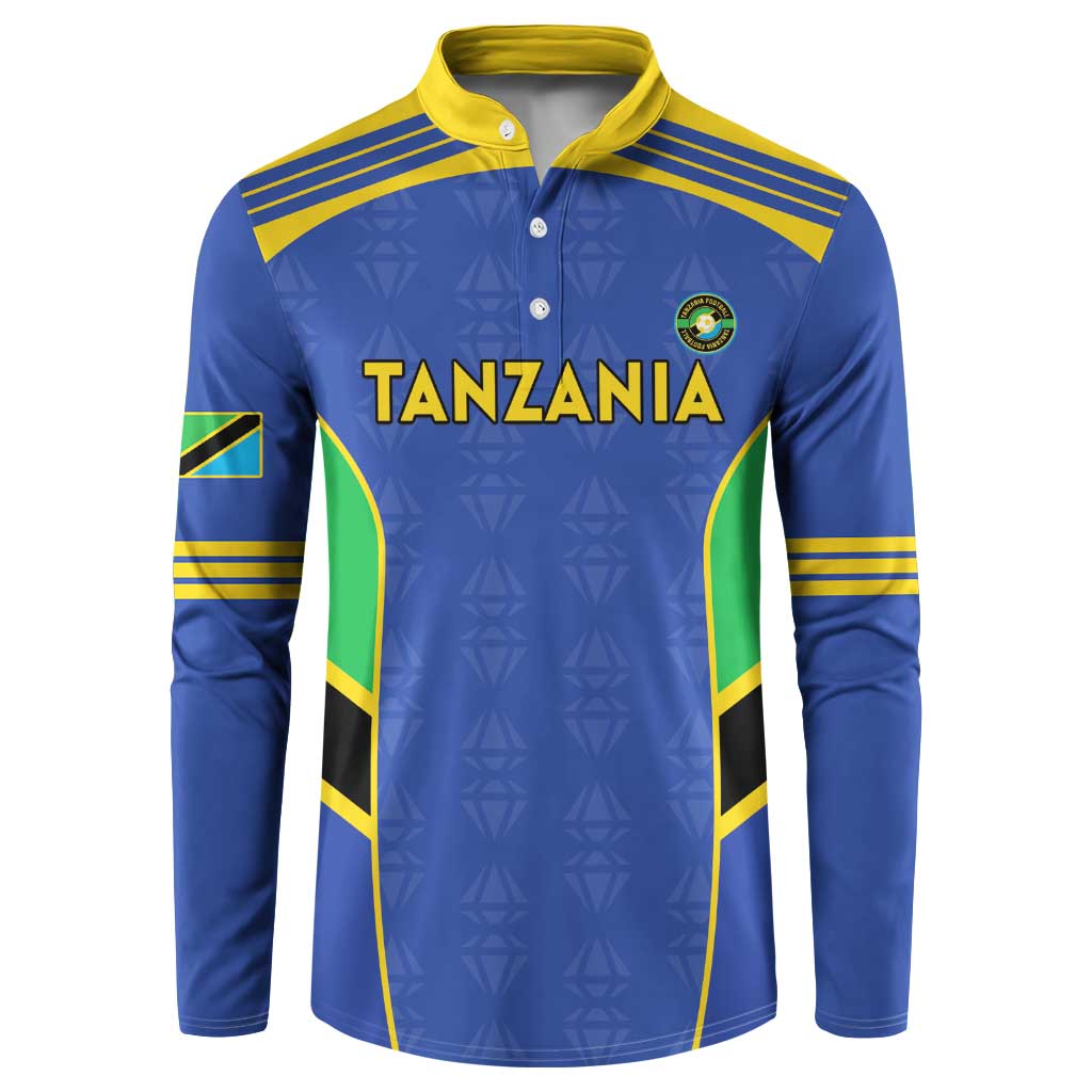 Custom Tanzania Football Button Sweatshirt Go Taifa Stars Go - Wonder Print Shop