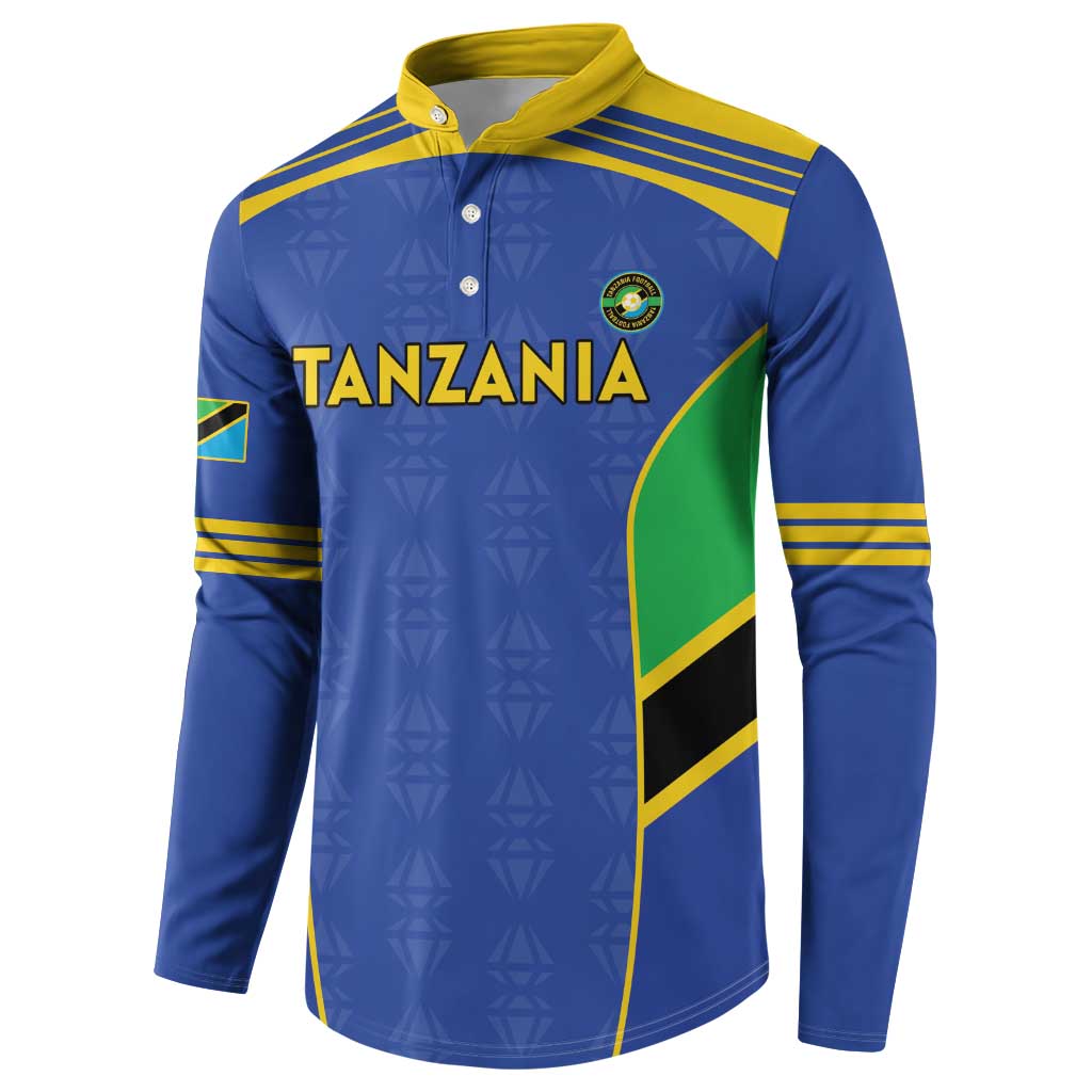 Custom Tanzania Football Button Sweatshirt Go Taifa Stars Go - Wonder Print Shop